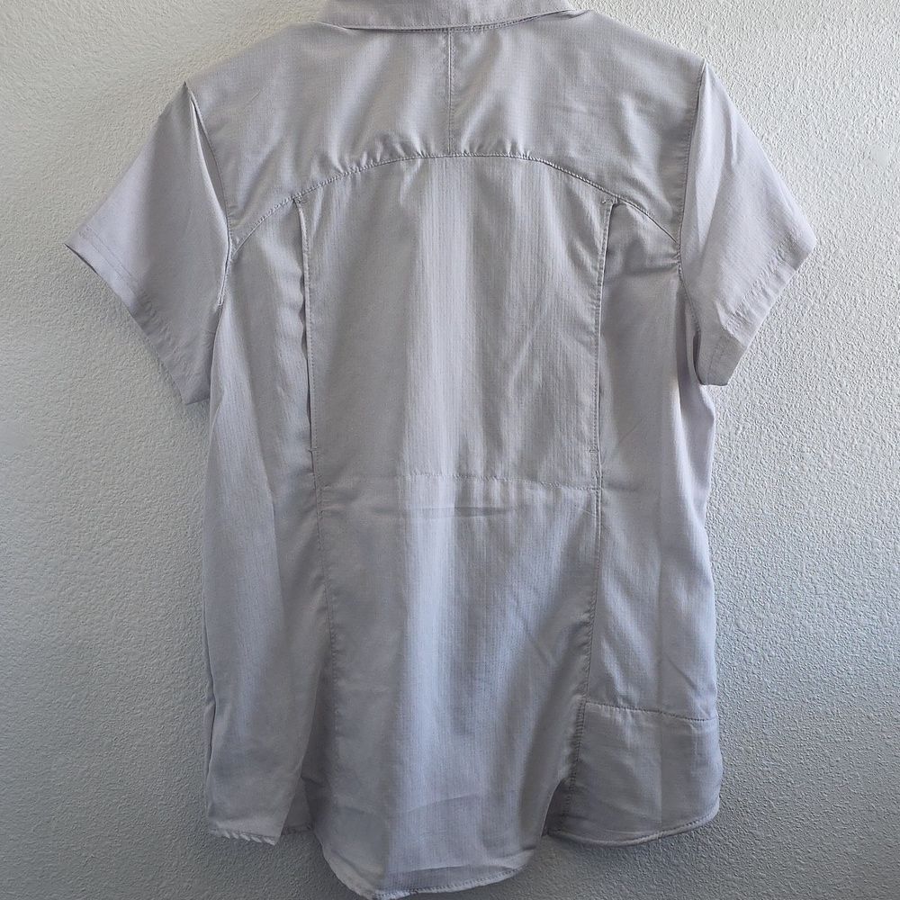 Columbia Kestrel Trail Shirt Light Grey Size M - Picture 6 of 9